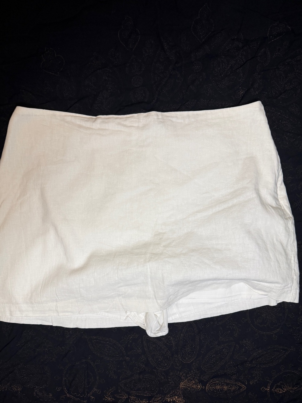 Abercrombie & Fitch White Linen Blend Skort • Size XL